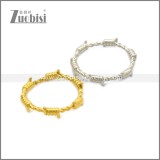 Shiny Gold Plating Stainless Steel Barbed Wire Ring r008966G