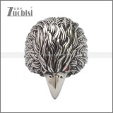 Stainless Steel Red Stone Eye Eagle Ring r008998SA3
