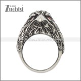Stainless Steel Red Stone Eye Eagle Ring r008998SA3