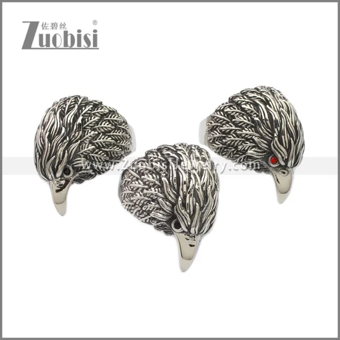 Stainless Steel No Eyeball Eagle Ring r008998SA1