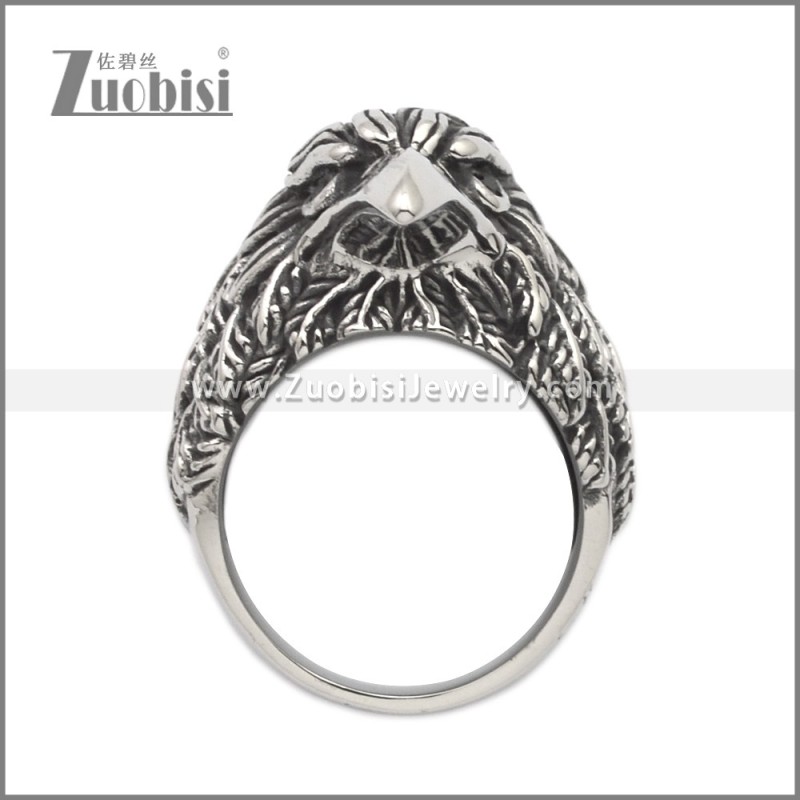 Stainless Steel Black Eyeball Eagle Ring r008998SA2