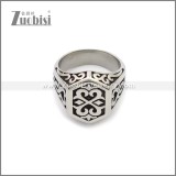 Hammer Ring in Silver Stainless Steel r003870