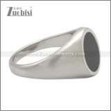 Matte Stainless Steel Enamel Ring r009056S1