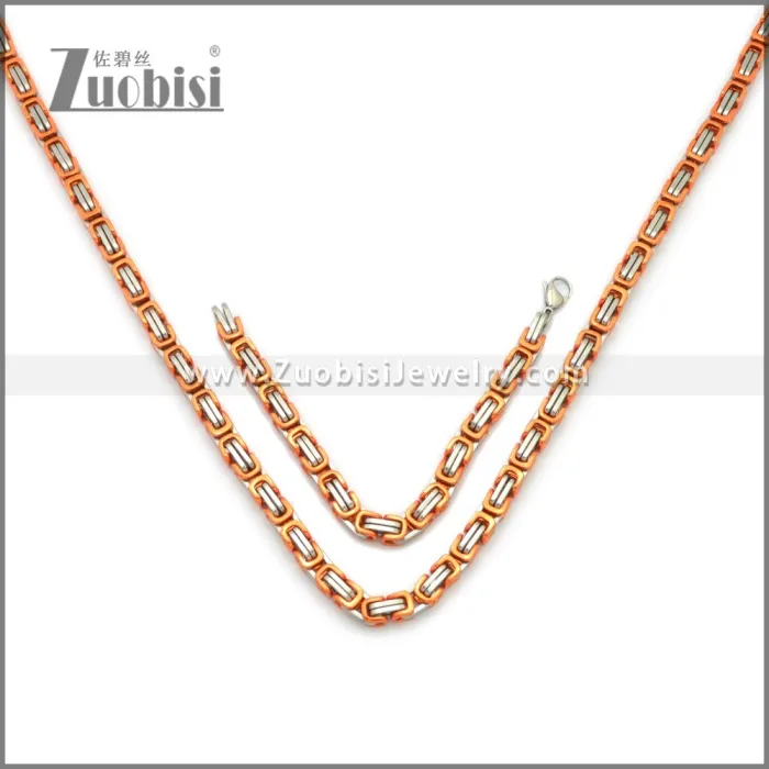 4mm Wide Stainless Steel Jewelry Set s002980S4