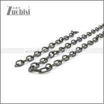 9mm Black Stainless Steel Jewelry Set s002983A