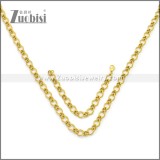 10mm Golden Stainless Steel Jewelry Set s002984G