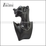 0.6CM Wide Black Stainless Steel Jewelry Set s002982A