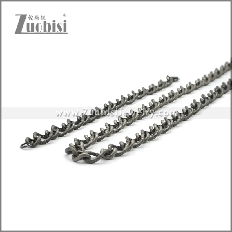 1CM Wide Stainless Steel Jewelry Set s002984A