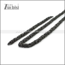 6mm Wide Dark Black Stainless Steel Jewelry Set s002982H