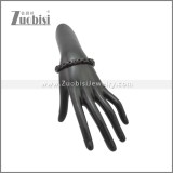 6mm Wide Dark Black Stainless Steel Jewelry Set s002982H
