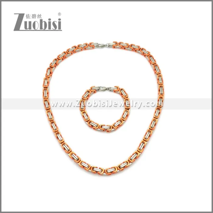 4mm Wide Stainless Steel Jewelry Set s002980S4