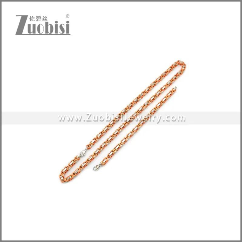 6mm Wide Stainless Steel Jewelry Set s002980S2