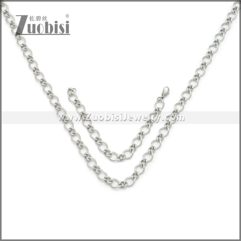 10mm Wide Stainless Steel Jewelry Set s002984S