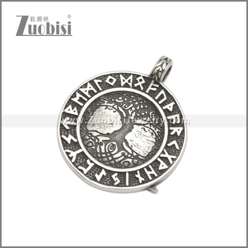 Stainless Steel Viking Warriors Pendant p011182SA