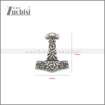 Stainless Steel Norse Viking Hammer Pendant p011213SA