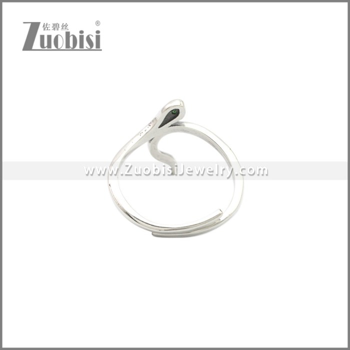 925 Sterling Silver Snake Adjustable Rings for Girls r009124S