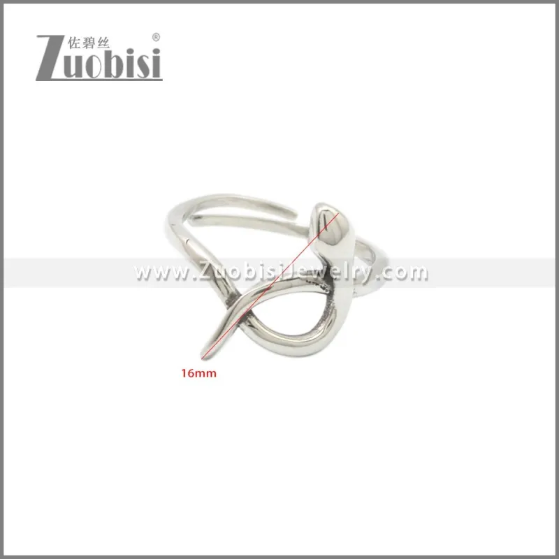 925 Sterling Silver Snake Ring r009128S