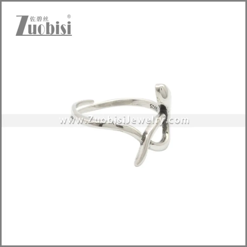 925 Sterling Silver Snake Ring r009128S