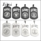 Silver Stainless Steel Marines Pendant p010423S1