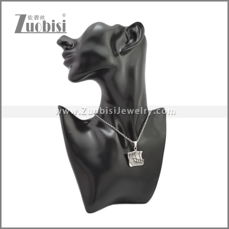Retro Viking Boat Pendant p011233SA