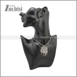 Stainless Steel Bear Paw Pendant with 2 sides Pattern p011228SA
