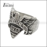 Good Quality 316L Stainless Steel American Eagle Biker Ring r000887