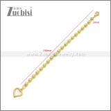 Gold Plated Stainless Steel Heart Bracelet b010218G