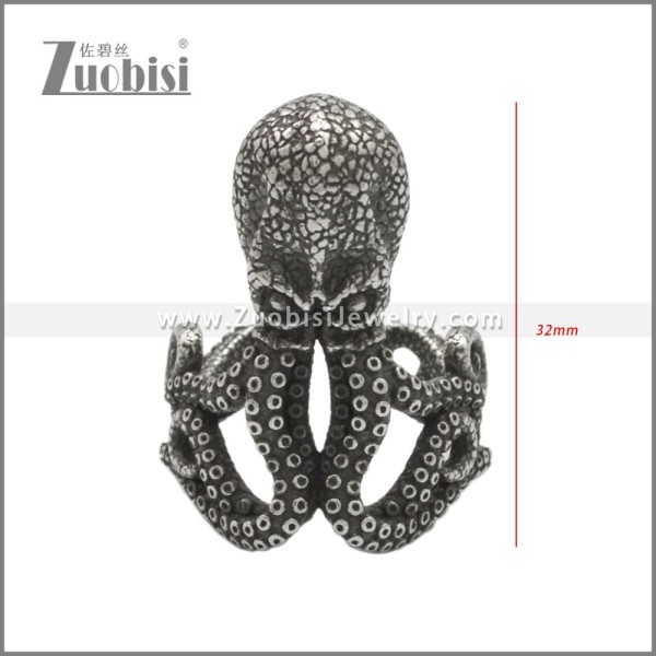 Stainless Steel Octopus Rings r009208A