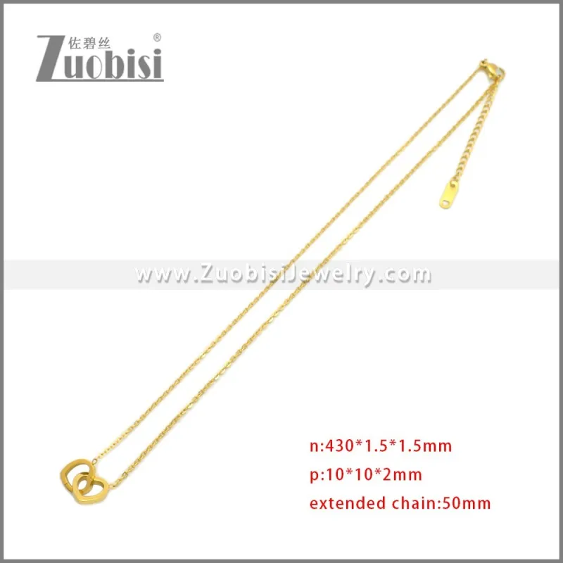 Stainless Steel Heart Necklace for Girlfriend n003350G