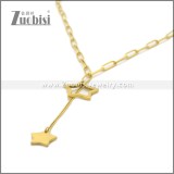 Stainless Steel Star Necklace Gold n003341G
