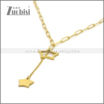 Stainless Steel Star Necklace Gold n003341G
