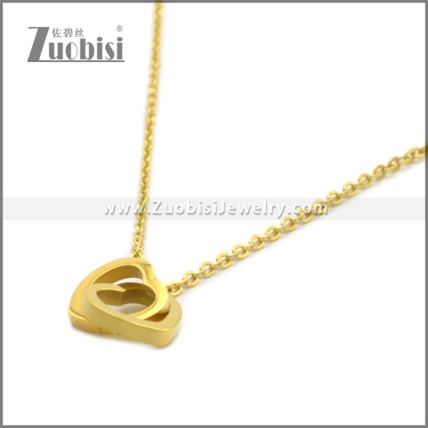Stainless Steel Heart Necklace for Girlfriend n003350G