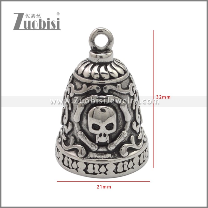 Stainless Steel Motorcycle Bell Biker Pendant p011329SA