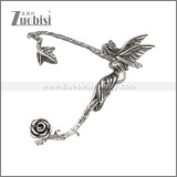 Stainless Steel Angel Rose Earrings e002277SA