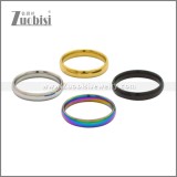 0.40CM Wide Gold Plated Stainless Steel Rings r009500G (price for 10pcs)