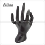 0.40CM Wide Black Plated Stainless Steel Rings r009500H (price for 10pcs)
