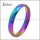 4mm Wide Rainbow Color Stainless Steel Rings r009500C (10pcs)