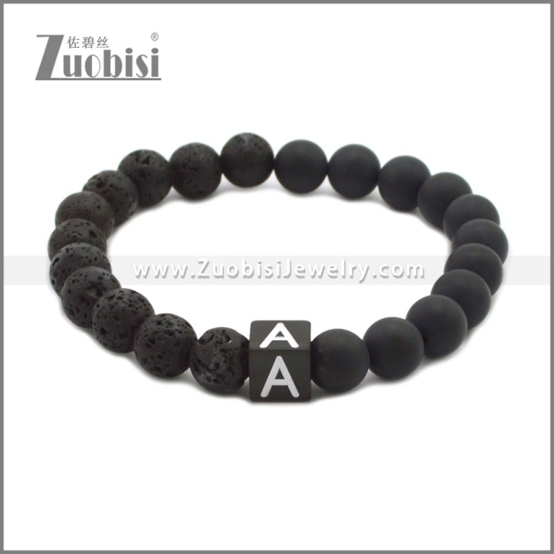 Natural Stone Lava Bead Bracelet b010356H1
