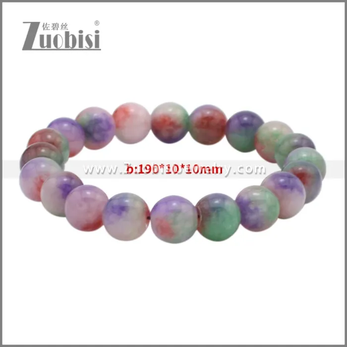 Purple Quartz Bead Adjustable Beaded Bracelet b010366C