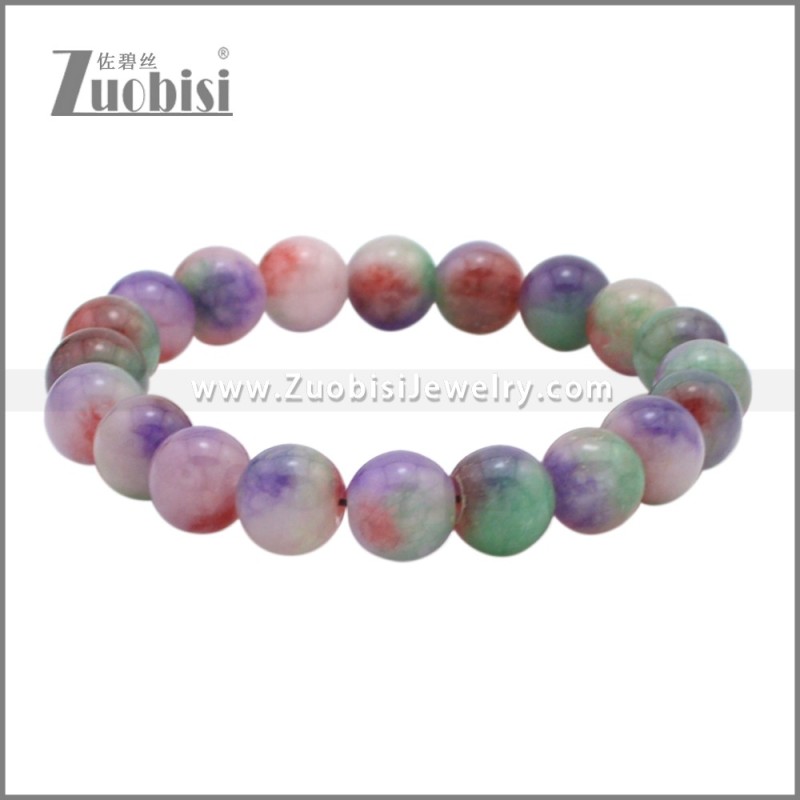 Purple Quartz Bead Adjustable Beaded Bracelet b010366C