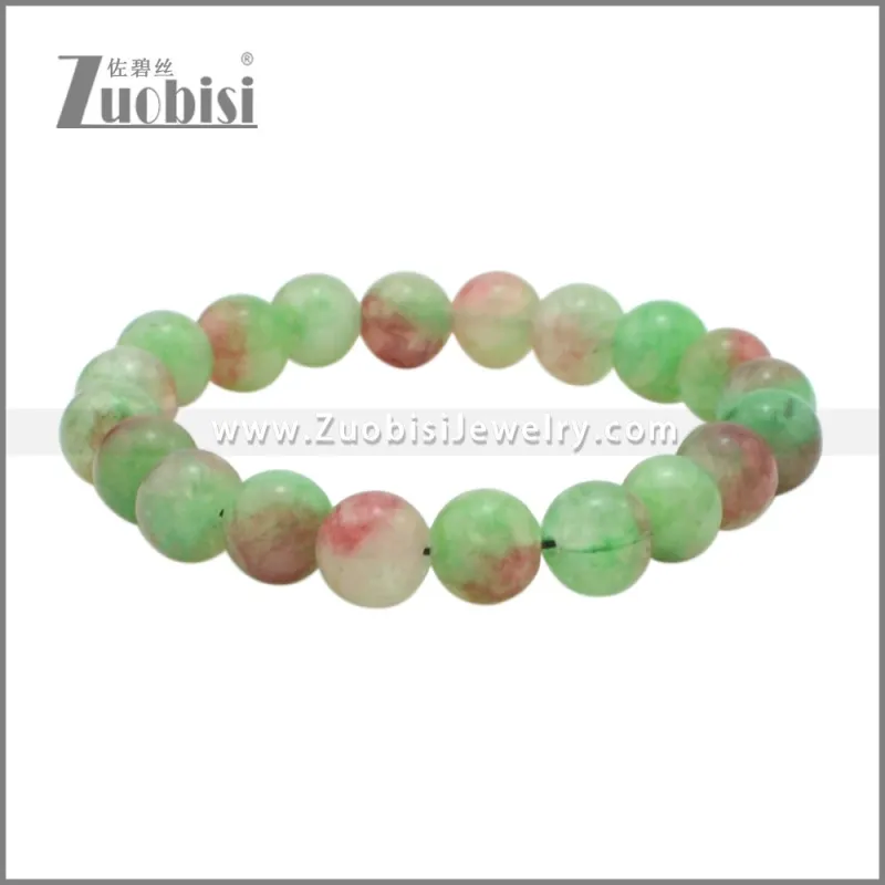 Natural Stone Beaded Adjustable Bracelet b010370C