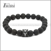 Quality Natural Stone Lava Beaded Bracelet for Men b010356H25