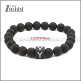 Quality Natural Stone Lava Beaded Bracelet for Men b010356H25