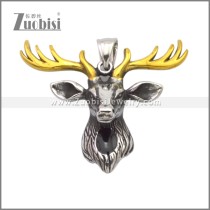 Stainless Steel Elk Pendant p011450SAG