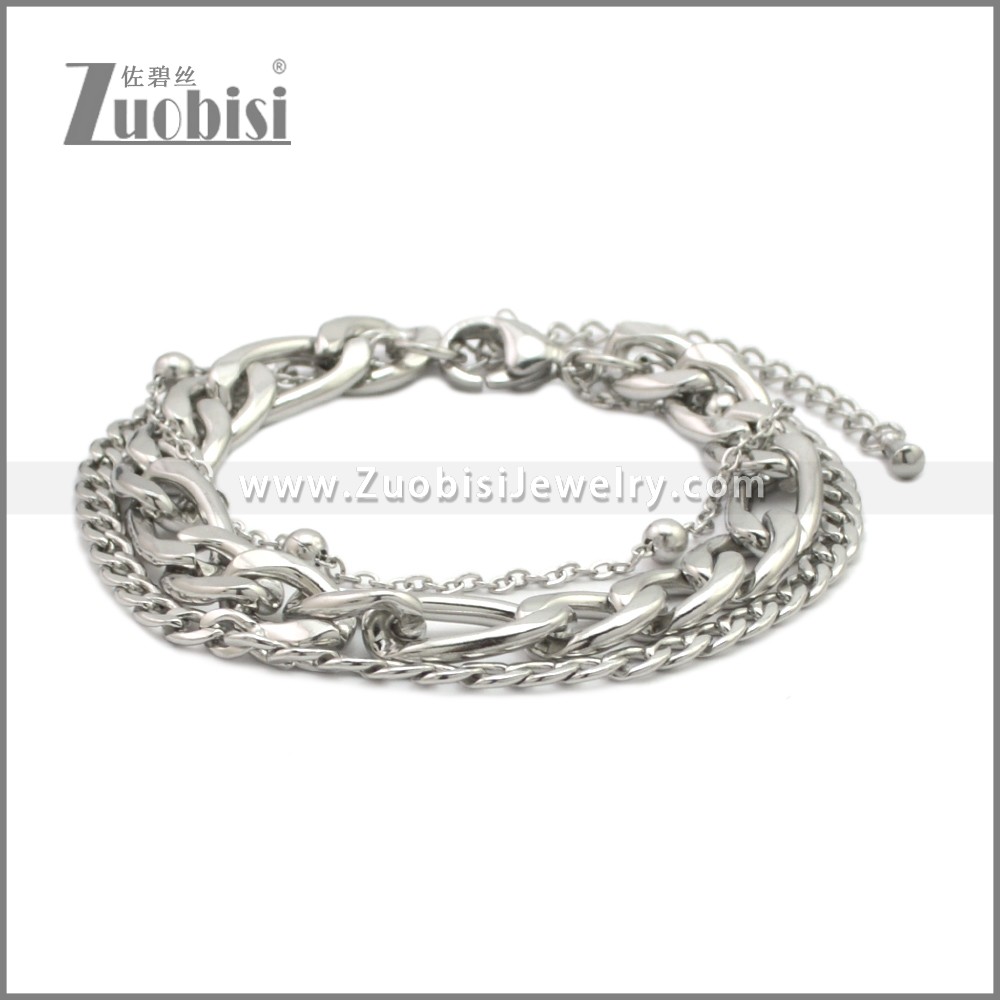 Stainless Steel Bracelets b010390S Zuobisi Jewelry