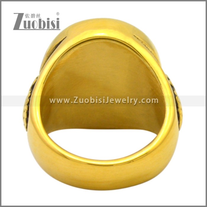 Yellow Gold Stainless Steel Prayer Hands Ring r009643G