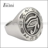 Stainless Steel Eye of Horus Ring r009570SA