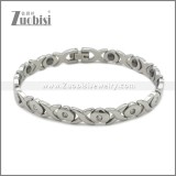 Love Heart Design Stainless Steel Magnetic Bracelets for Women b010423S