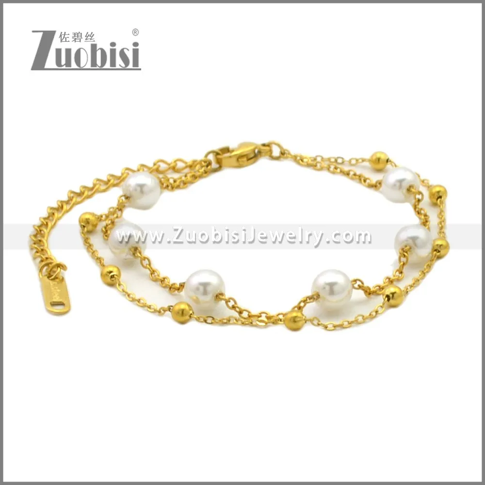 Elegant Stainless Steel Pearl Bracelet