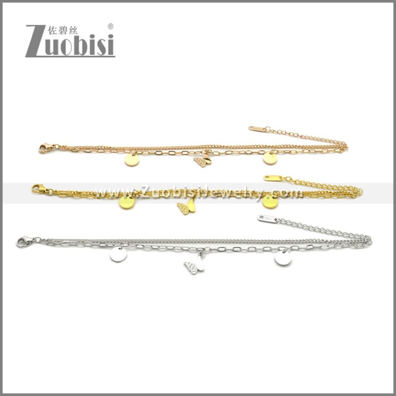 Stainless Steel Butterfly Bracelet for Lady b010419S